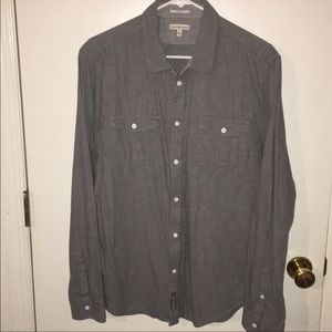 Calvin Klein Gray Modern Fit Button Down Shirt (L)